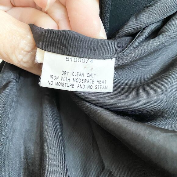 Adrienne Vittadini Womens Blazer Size 8 Black Structured Career Made Italy Lined - Picture 9 of 12